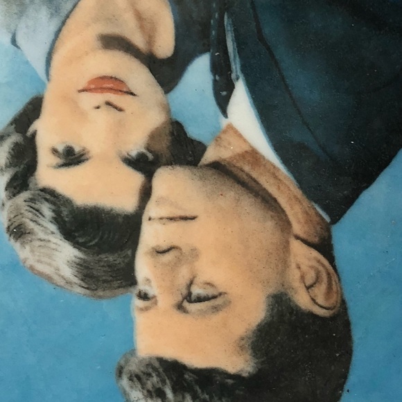 Like new condition collector plate President John F Kennedy wife white gold blue - Picture 7 of 8